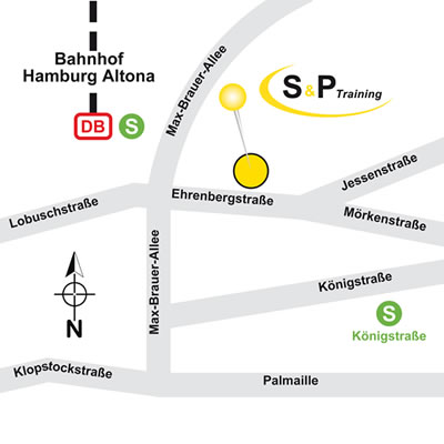 Anfahrtskizze zu S&P Training in Hamburg